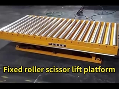 Fixed roller scissor lift platform