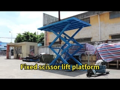 Fixed roller scissor lift platform
